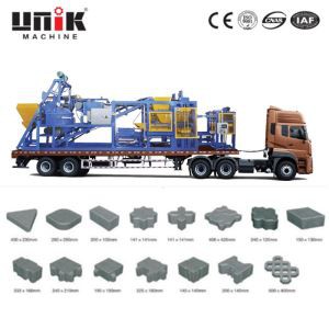 Pohyblivý stroj na výrobu betonových bloků